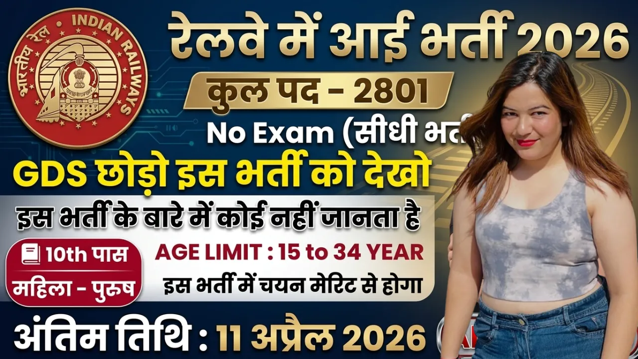 Railway Bharti 2026 for 2801 Posts